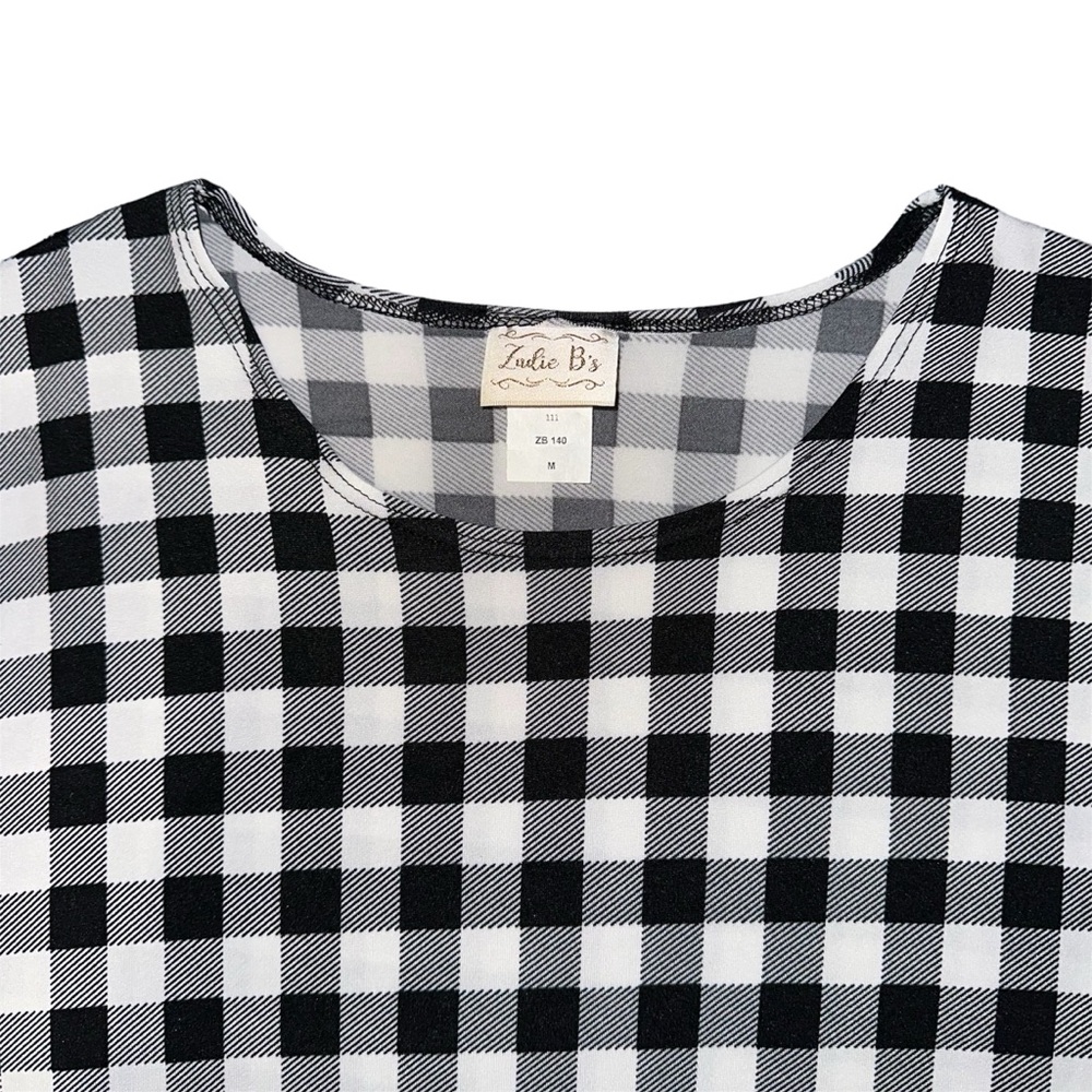 Zadie B’s | NWT Black and White Gingham Maxi Layering Dress Medium